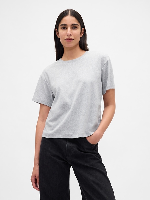 t-shirt rilassata in cotone supima