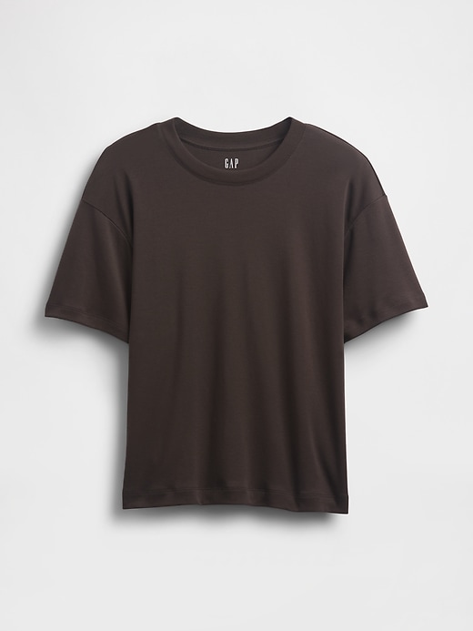 t-shirt rilassata in cotone supima