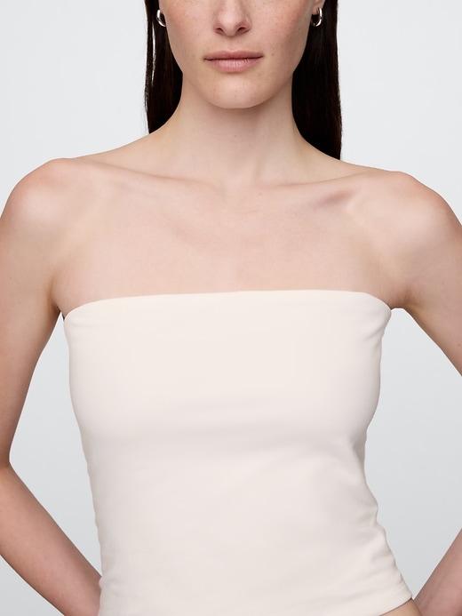 top a tubino corto a maglia stretta
