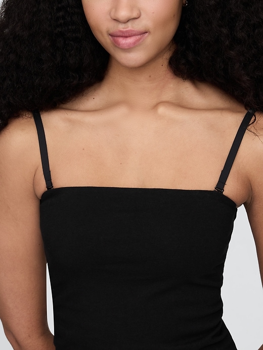 top a tubino corto a maglia stretta