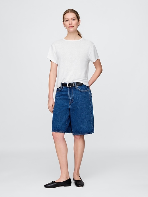 t-shirt in misto lino