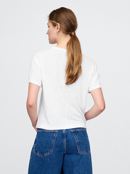 t-shirt in misto lino