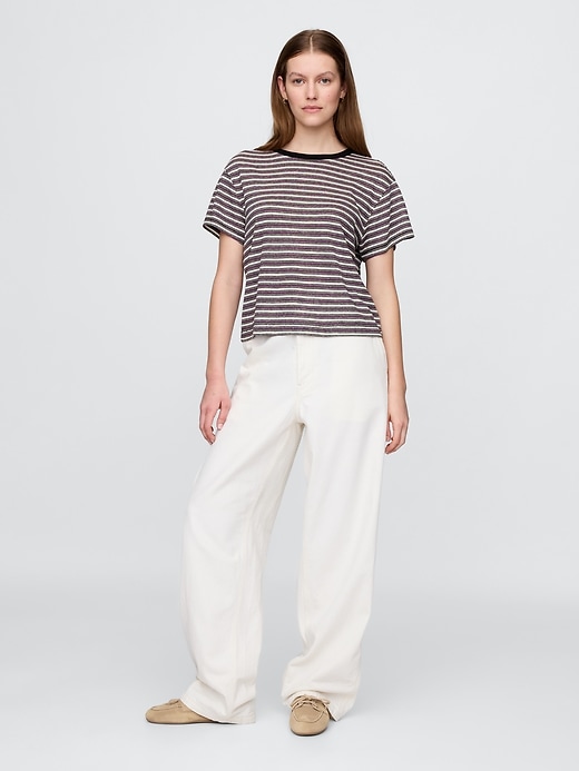 t-shirt in misto lino