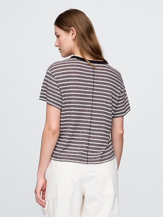 t-shirt in misto lino