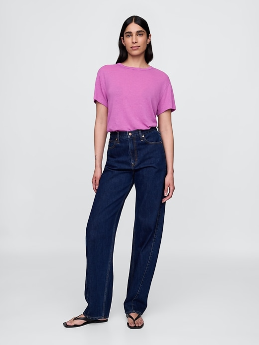 t-shirt in misto lino