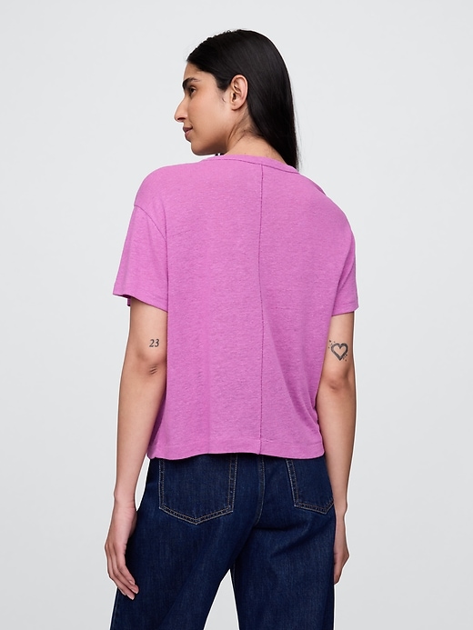 t-shirt in misto lino