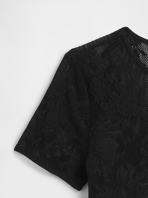 top in pizzo floreale a rete