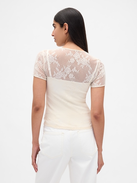 top in pizzo floreale a rete