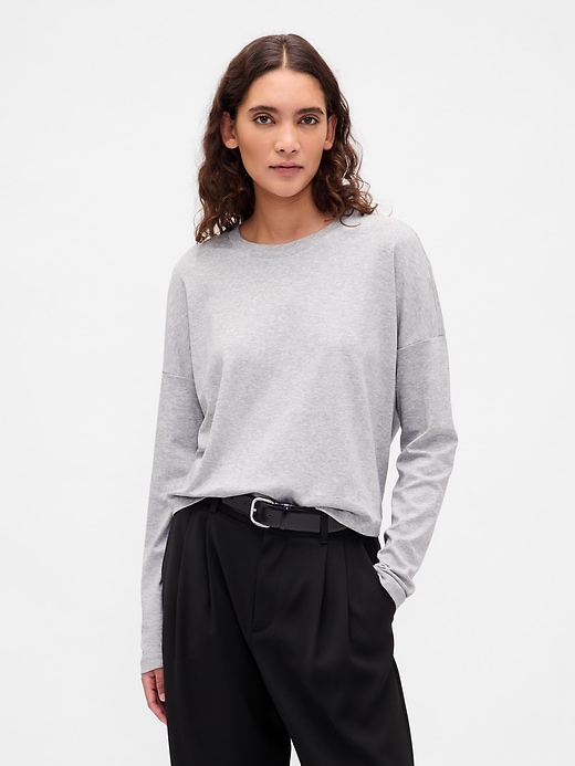 t-shirt corta oversize in cotone supima