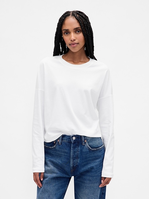 t-shirt corta oversize in cotone supima