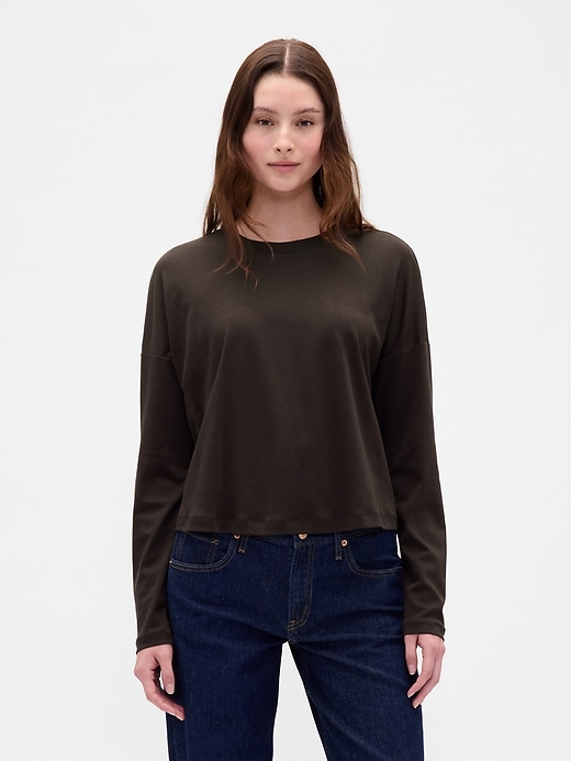 t-shirt corta oversize in cotone supima