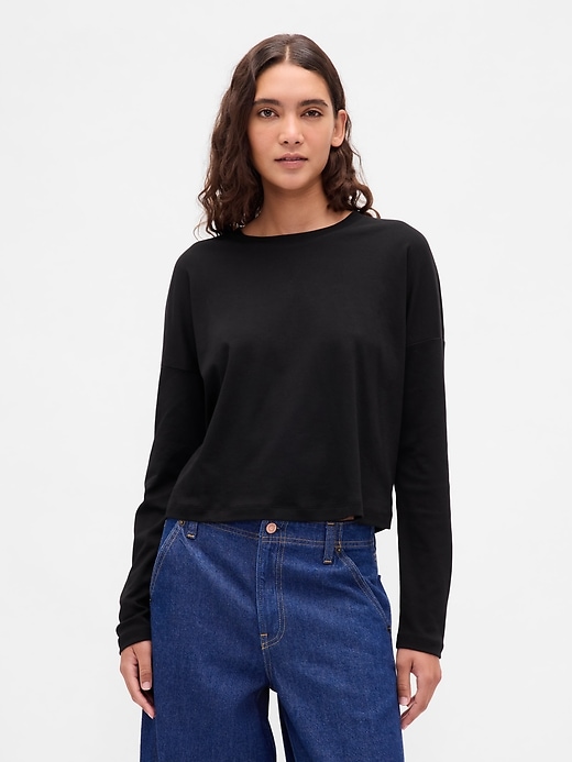 t-shirt corta oversize in cotone supima
