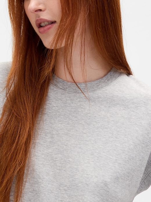 t-shirt corta rilassata in cotone supima