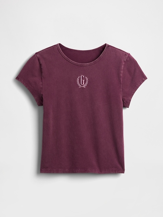 t-shirt corta in jersey di cotone con logo