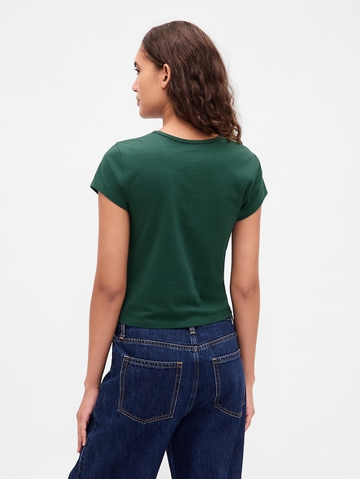 t-shirt corta in jersey di cotone con logo