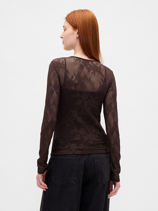 top in pizzo trasparente