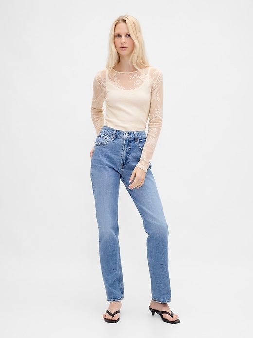 top in pizzo trasparente