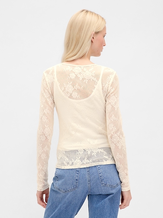 top in pizzo trasparente
