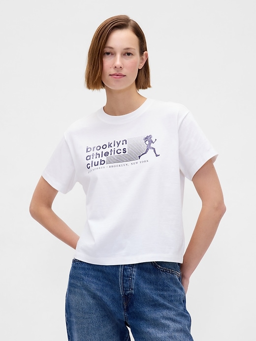 maglietta grafica rilassata del brooklyn athletics club