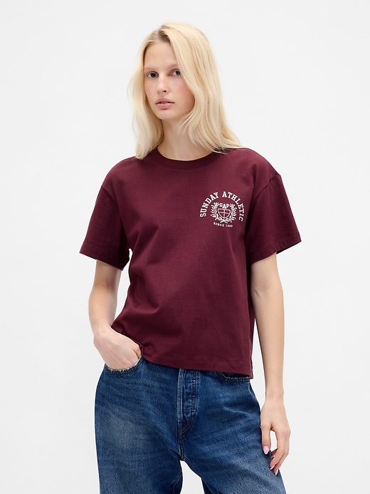 maglietta con logo grafico rilassato