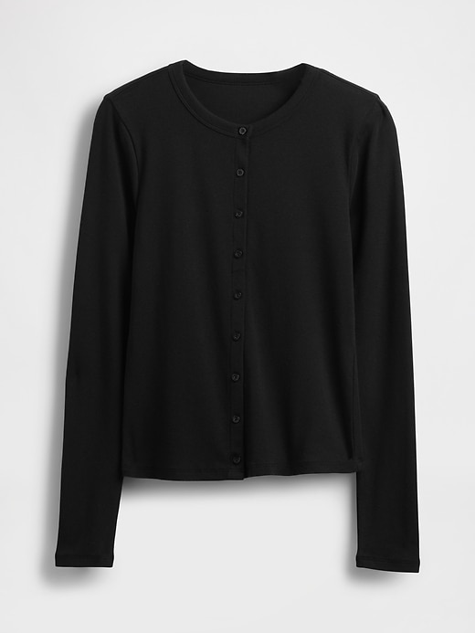 cardigan moderno con scollo rotondo