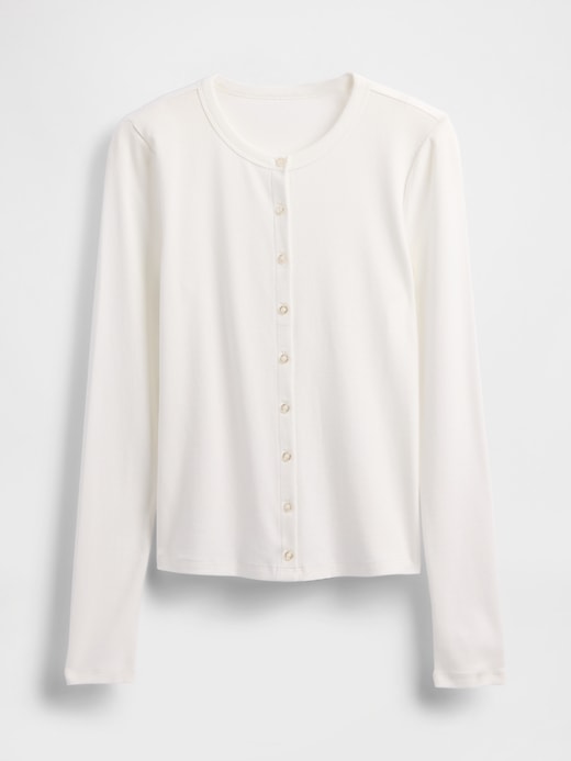 cardigan moderno con scollo rotondo