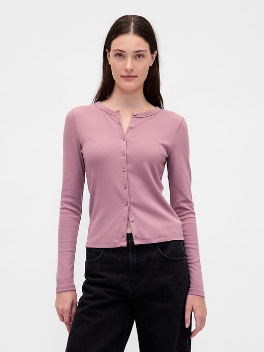 cardigan moderno con scollo rotondo