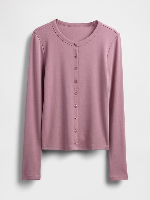 cardigan moderno con scollo rotondo
