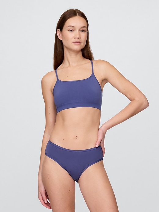 pantaloni a vita bassa in cotone elasticizzato biologico