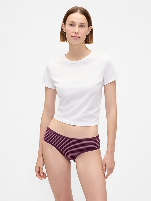 pantaloni a vita bassa in cotone elasticizzato biologico