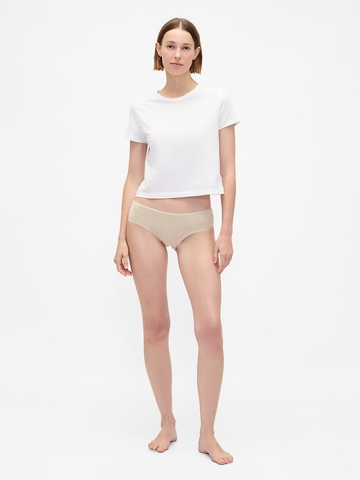 pantaloni a vita bassa in cotone elasticizzato biologico
