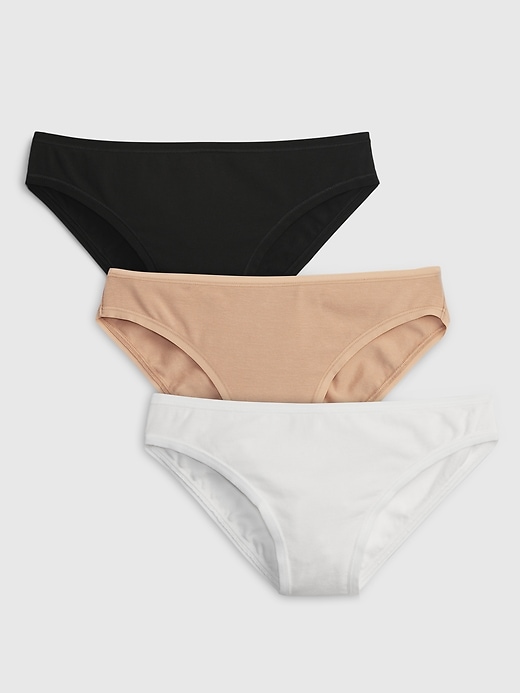 slip bikini in cotone elasticizzato biologico confezione da 3
