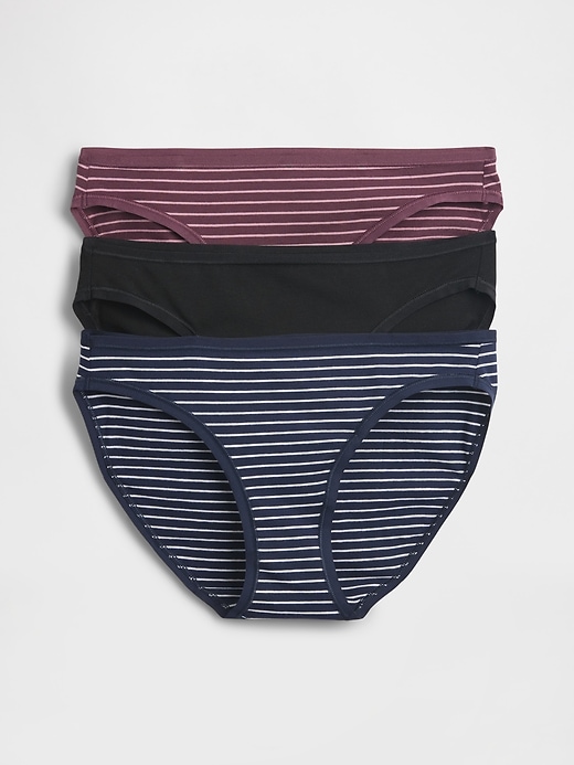 slip bikini in cotone elasticizzato biologico confezione da 3