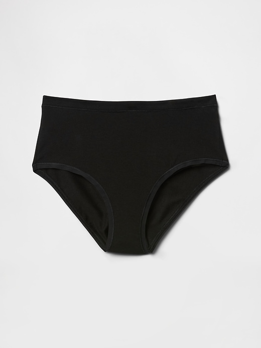 bikini a vita alta in cotone elasticizzato biologico