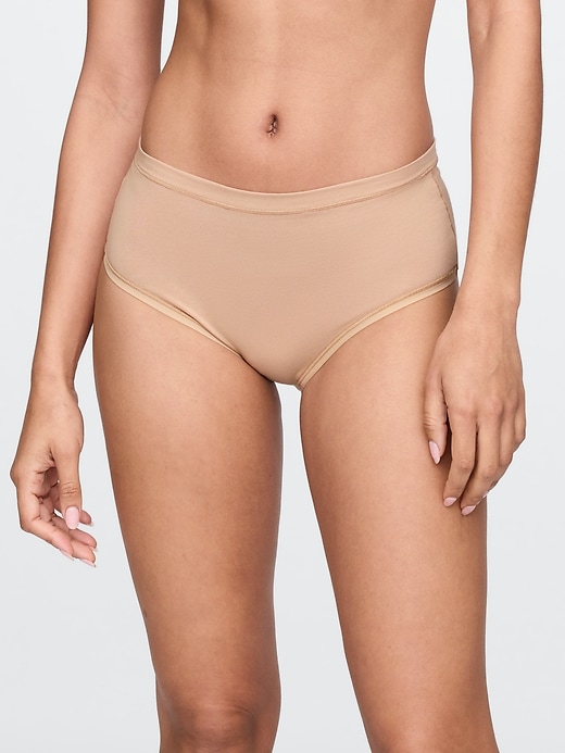 bikini a vita alta in cotone elasticizzato biologico