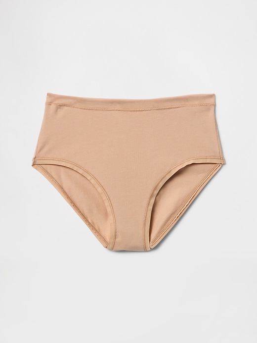 bikini a vita alta in cotone elasticizzato biologico
