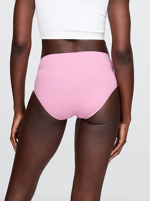 bikini a vita alta in cotone elasticizzato biologico