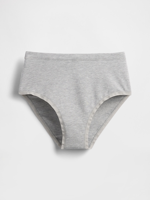 bikini a vita alta in cotone elasticizzato biologico