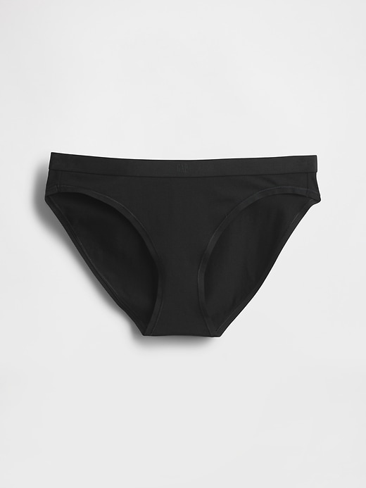 bikini con logo in cotone elasticizzato biologico