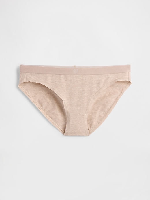 bikini con logo in cotone elasticizzato biologico