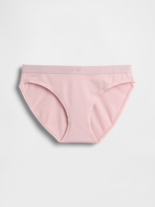 bikini con logo in cotone elasticizzato biologico