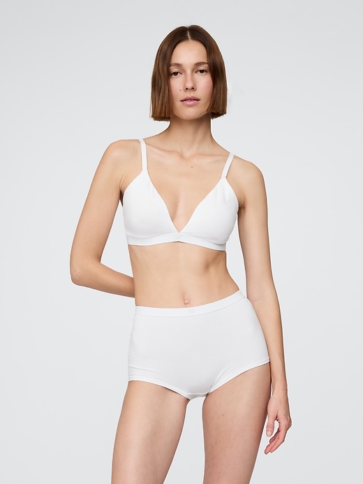 shorty a vita alta in cotone elasticizzato biologico