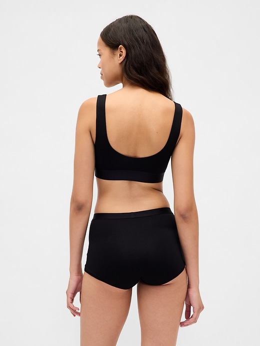 shorty a vita alta in cotone elasticizzato biologico