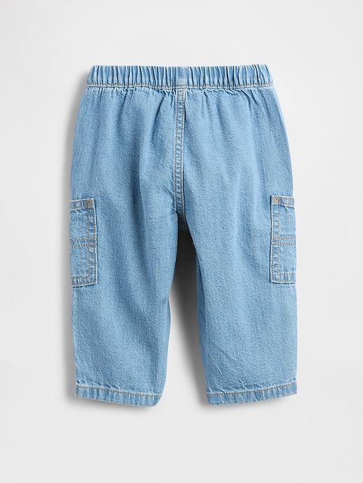 jeans cargo a canna da tirare per neonati
