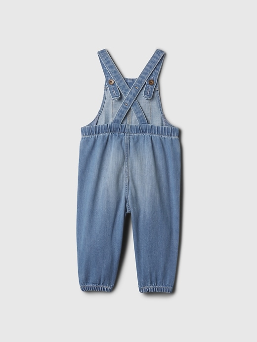 salopette in denim di cotone biologico per neonati
