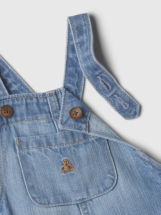 salopette in denim di cotone biologico per neonati