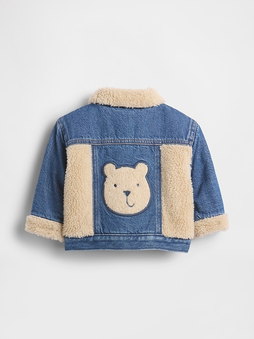 giacca baby ultrasoft denim sherpa bear