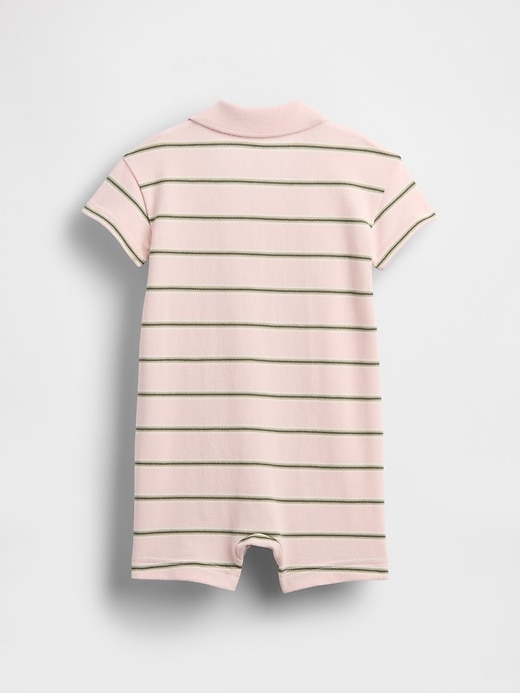 baby pique polo shorty one-piece