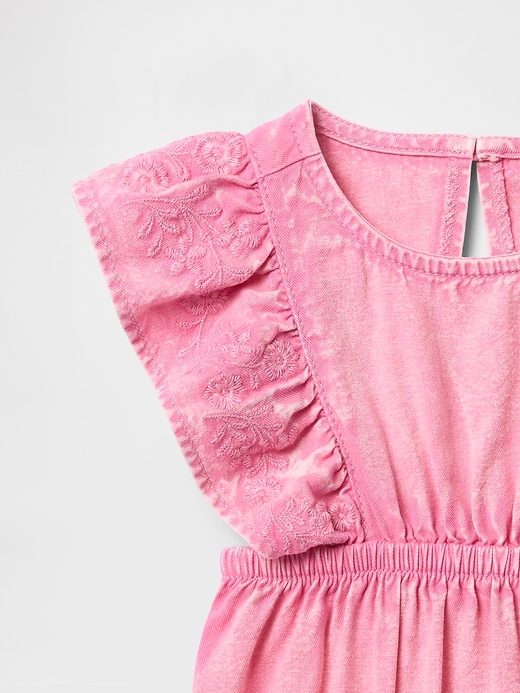baby denim bubble shorty one-piece
