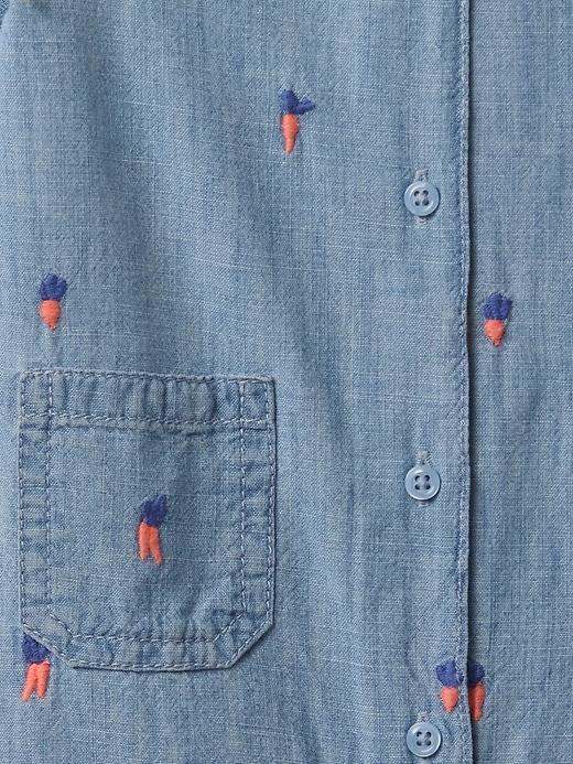 baby peter rabbit chambray shorty one-piece